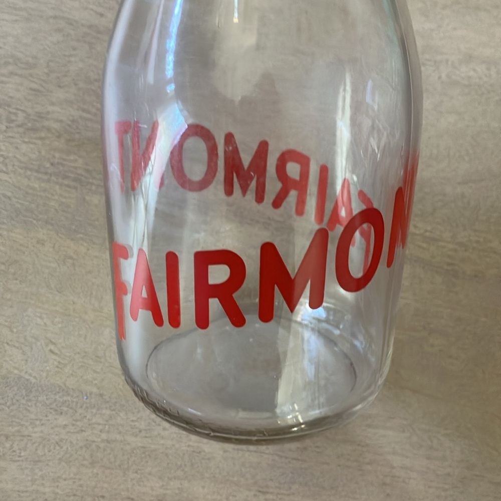 Vintage Glass Milk Bottle